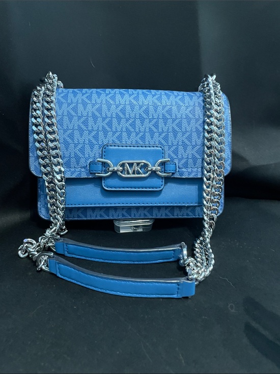 Michael Kors Handbags - Michael Kors Blue Signature Shoulder or Crossbody bag with Silver Hardware